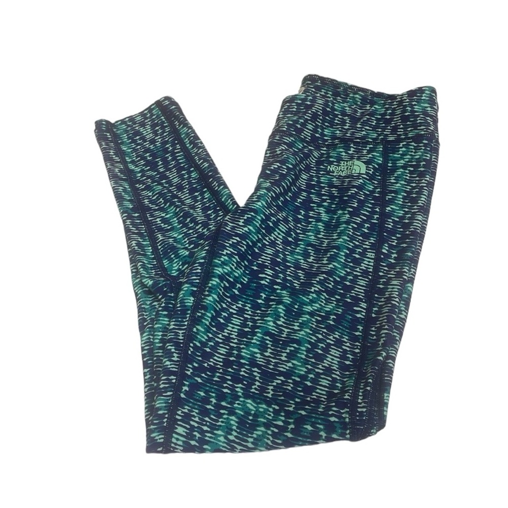 The North Face Gorpcore Yoga Workout Leggings Green And Blue Womens Size Medium